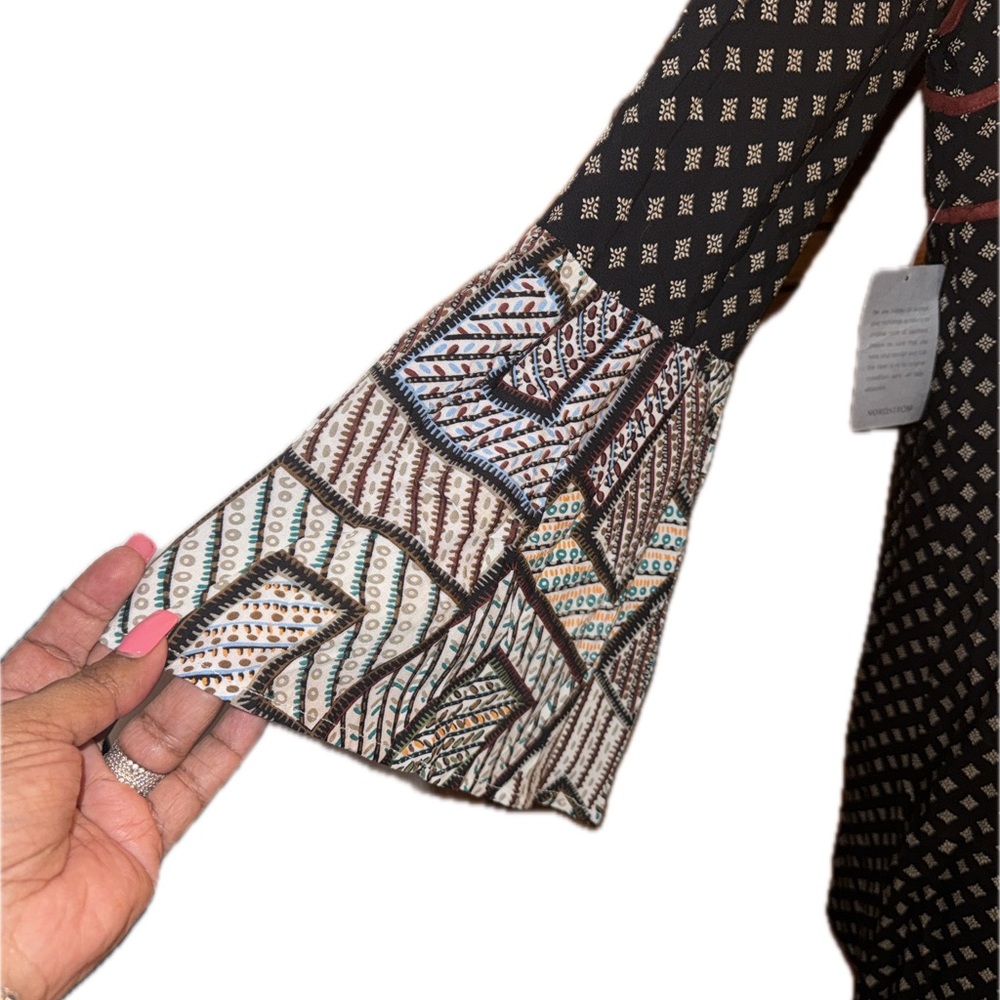 SOLD THML Dress Nordstrom 2025 Geometric Long Sleeve Dress NWT Size Small - Picture 10 of 13